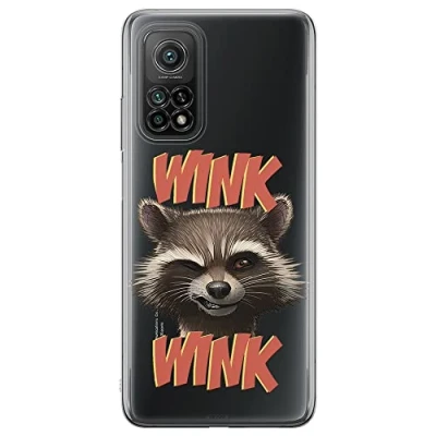 Abbildung von ERT GROUP Handyhülle für Xiaomi Redmi Note 11 Pro 5G/11 4G Original und offiziell Lizenziertes Marvel Muster Rocket 003 optimal an die Form des Handy angepasst, teilweise transparent