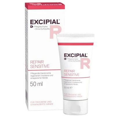 Abbildung von Excipial Repair sensitive, 50 ml, Handcreme für sehr trockene hände, Sofortige Hilfe bei Hautirritationen Neurodermitis Medizinische Hautpflege