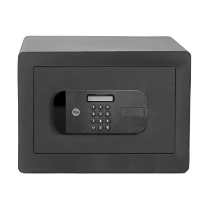 Abbildung von Yale YSFB/250/EB1, Tragbarer Safe, Schwarz, Code, Lesegerät für den Fingerabdruck, Schlüssel, 20,5 l, Boden / Wand, 250 mm