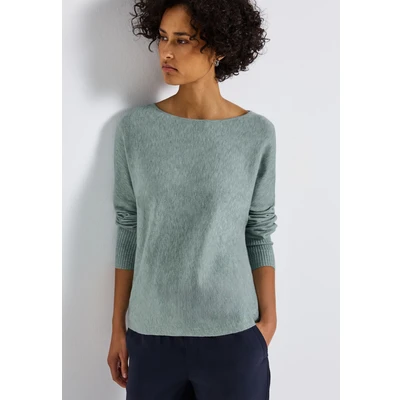Abbildung von Street One Damen 3015541 Dolman Pullover, nile Blue Mel, 34