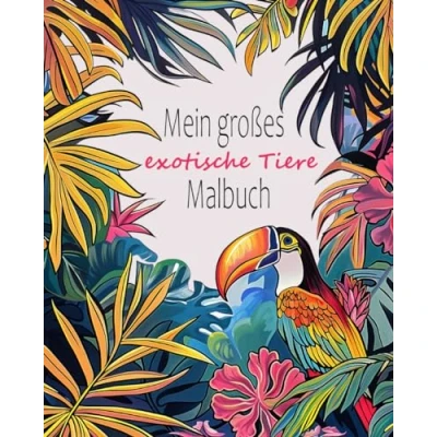 Abbildung von Mein großes exotische Tiere Malbuch: Malvorlagen für kreative Kinder