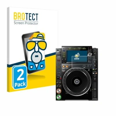 Abbildung von BROTECT Entspiegelungs Schutzfolie für Pioneer CDJ 2000NXS2 (Jog) (2 Stück) Matte Displayschutz Folie, Anti Reflex, Fingerprint