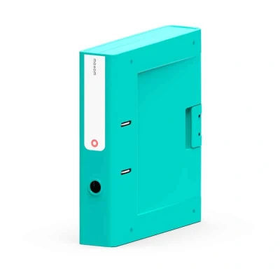 Abbildung von 8x Moxom NewBinder + Mechanismus Etiketten 70 mm türkis