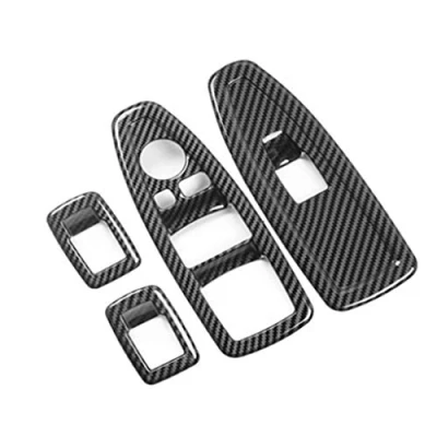 Abbildung von Bumdenuu für BMW 1 3 4 Series 3GT F20 F30 F31 F32 F34 F36 Fenster Glas Hub Knopf Dekoration ABS Kohle Faser Platten