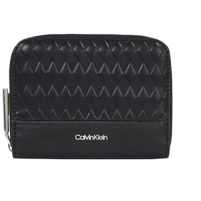Abbildung von Calvin Klein MINI Quilt Medium ZIP Around Geldbörse, Damen, Größe: One Size, black