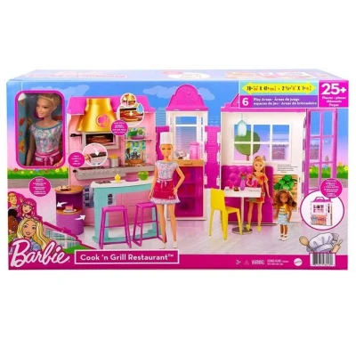 Abbildung von Mattel® Spielwelt Mattel HGP59 Barbie Cook`n Grill Restaurant mit Puppe