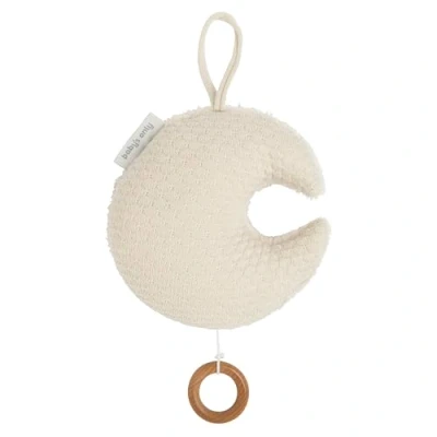 Abbildung von Baby&#039;s Only Mondförmige Spieluhr fur Babyzimmer Sky sleep baby, 21x17 cm für Jungen und Mädchen Warm Linen