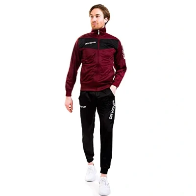 Abbildung von Givova Herren Suit Visa chandal, Mehrfarbig (granat/schwarz), 3XL EU