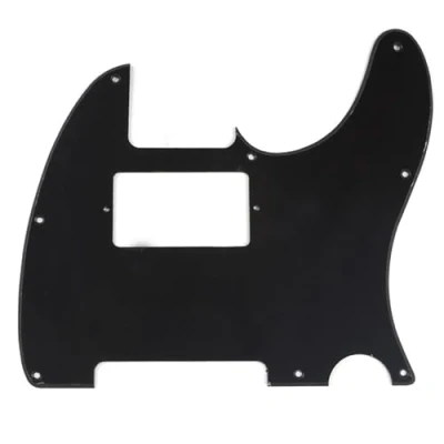 Abbildung von Musiclily 8 Löcher Humbucker Tele Pickguard Gitarre Schlagbrett für Fender American/Mexican Standard Telecaster Modern Style E Gitarre,1 lagig Schwarz