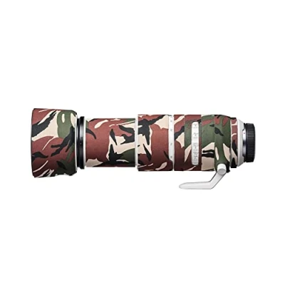 Abbildung von easyCover Lens Oak Objektivschutz Schutz für Ihr Kameraobjektiv Geeignet Canon RF 100 500mm F4.5 7.1L is USM Grüne Camouflage
