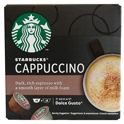 Abbildung von Starbucks Dolce Gusto Kompatible Kapseln (Cappuccino, 36 (18 Kaffee + 18 Milch))
