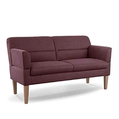 Abbildung von CAVADORE 2,5 Sitzer Küchensofa Kira / Sitzbank für Küche, Esszimmer oder Wohnküche inkl. Armteilverstellung Leichte Fleckenentfernung dank Soft Clean 168 x 94 81 Flachgewebe: Weinrot