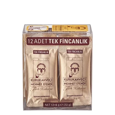 Abbildung von Mehmet Efendi Türkischer Kaffee Eine Portion Packung 6g 12 Stück (72g)