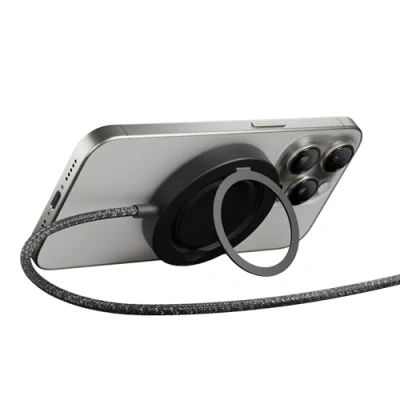 Abbildung von Native Union SnapStand Magnetic Wireless Charger Qi2 Zertifiziert &amp; MagSafe kompatibelLade Pad Ständer für iPhone 16/15/14/13 andere Qi kompatible Geräte Bis zu 15W Schnellladung (Schwarz)