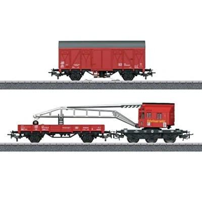 Abbildung von Märklin Modelleisenbahn Startpaket Start up Feuerwehr Bergkran Set 44752, Spur H0