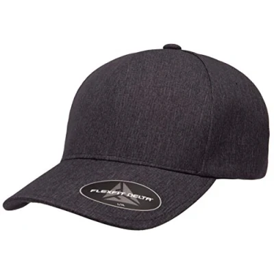 Abbildung von Flexfit Herren Delta Seamless Carbon Cap Baseballkappe, Melange Charcoal, L XL
