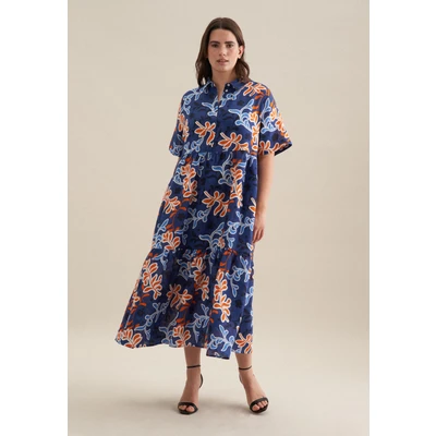 Abbildung von seidensticker Sommerkleid &quot;Schwarze Rose&quot;, Kurzarm Kragen Druck