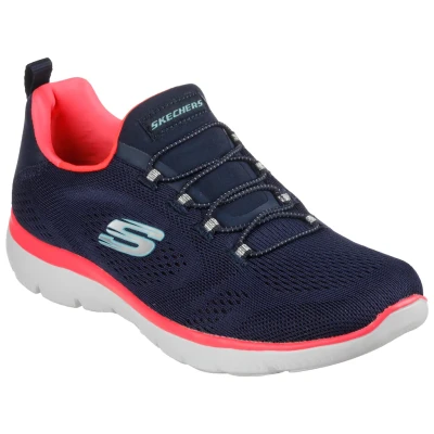 Abbildung von Skechers Sport Summits Sneaker low, Damen, Größe: 35, Navy/neon pink Schuhe