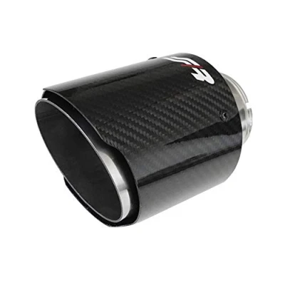 Abbildung von Simoni Racing TRX/96C Auspuffblende 102mm carbon rund, gerade Edelstahl 155mm