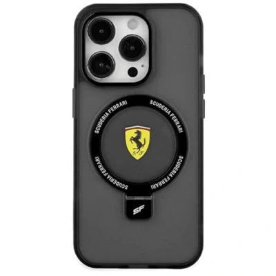 Abbildung von CG MOBILE Ferrari FEHMP15SUSCAK Hülle für iPhone 15 6.1&quot; Schwarz hardcase Ring Stand 2023 Collection