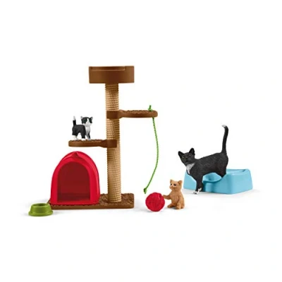 Abbildung von Schleich Playset Farm World Spielspaß für niedliche Katzen