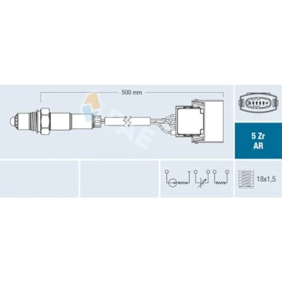 Abbildung von FAE 75015 Lambdasonde OPEL: Zafira B, Vectra C CC, Limousine