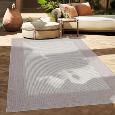 Abbildung von Paco Home In &amp; Outdoor Teppich Balkon Terrasse Küchenteppich Modernes Boho Ethno Muster, Grösse:160x220 cm, Farbe:Beige 7