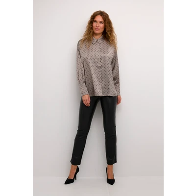 Abbildung von Kaffe Donna Hemdbluse, Damen, Größe: 34, Steeple gray black dot