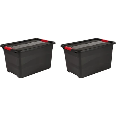 Abbildung von keeeper Transportbehälter &quot;eckhart&quot;, (Set, 2 St.), je 52 Liter, mit Deckel, Schiebeverschluss, extra stabil