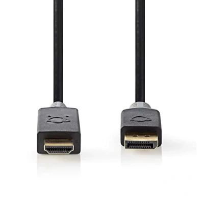 Abbildung von DisplayPort Kabel Stecker HDMI 4K@30Hz Vergoldet 3.00 m Rund PVC Anthrazit Box