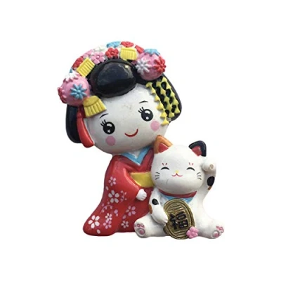 Abbildung von Japan 3D Kimono Kühlschrank Magnet Harz Reise Souvenirs, handgemachte Haus &amp; Küche Dekoration Sammlung Geschenk