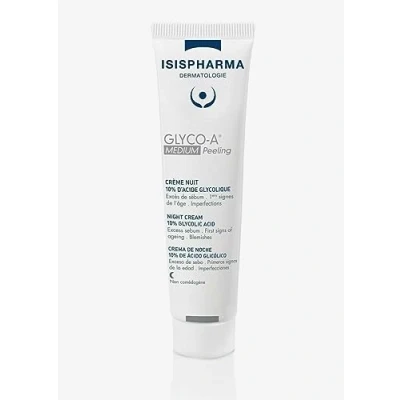 Abbildung von ISISPHARMA GLYCO A MEDIUM PEELING Nachtcreme mit 12% Glykolsäure für Mischhaut, fettige Haut, unreine Haut Hellt auf, mattiert, vereinheitlicht und glättet den Teint Frankreich