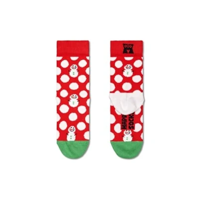 Abbildung von Happy Socks Unisex Kids Kinder Snowman Socken, Rot, 4 6 Jahre