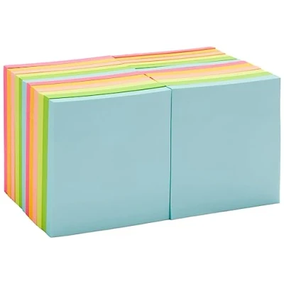 Abbildung von Amazon Basics Quadratisch Mini Haftnotizen, 7,6 x cm, 24 Stück, Bunt