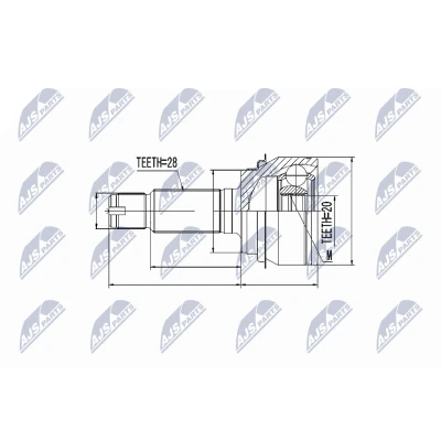 Abbildung von NTY NPZ HD 047 Gelenksatz Hinterachse links, rechts HONDA: CR V 3
