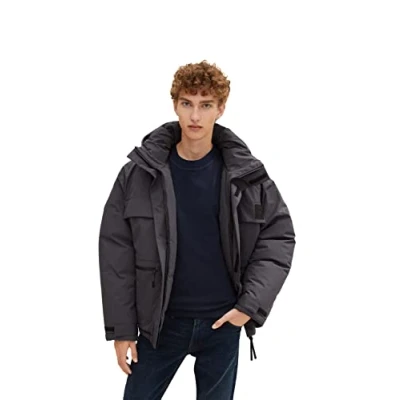 Abbildung von TOM TAILOR Denim Herren Oversize Winterjacke 1033359, 29476 Coal Grey, L