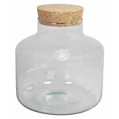 Abbildung von INNA Glas Glasbehälter DOGAN, Korkdeckel, Zylinder Rund, klar, 21,5cm, Ø 21cm Glasgefäß Aufbewahrungsglas