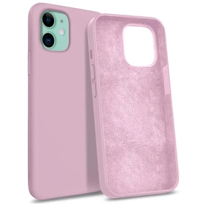 Abbildung von MyGadget Hülle kompatibel mit iPhone 11 Gummierte Handyhülle [ 3 Layer Struktur ] Schutzhülle Soft Inlay &amp; Hardcase Cover außen Rosa