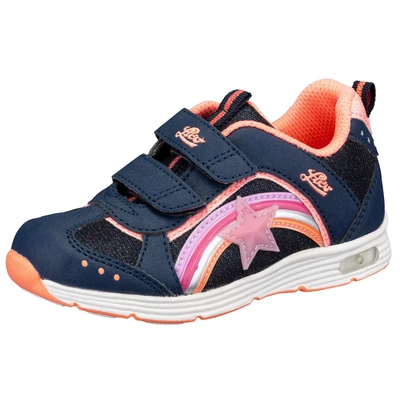 Abbildung von LICO Rainbow V Blinky Sneaker low für Kinder, Größe: 24, Marine/lachs Schuhe