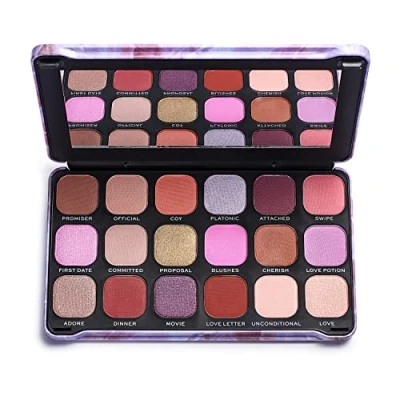 Abbildung von Makeup Revolution, Forever Flawless Lidschattenpalette, Bedingungslose Liebe, 18 Farbtöne, 19.8g