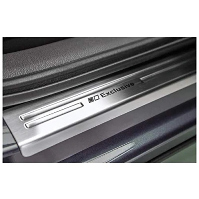 Abbildung von tuning art 851 Edelstahl Einstiegsleisten Set passend für Skoda Octavia 3 III 2012 2020, Farbe:Silber