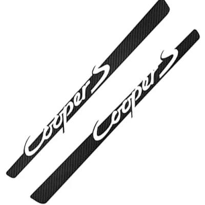 Abbildung von 2 Stück Auto Seitenchweller Aufkleber für MINI Cooper S R50 R52 R53 R56 R57 F55 F56 F57,wasserdichte Racing Streifen Abziehbilde Styling Dekorative Accessoires