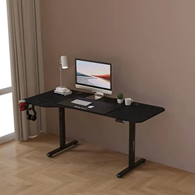 Abbildung von pro.tec Höhenverstellbarer Schreibtisch Stryn 160x75cm elektrischer Stehtisch Arbeitstisch mit Höhe von 72 117 cm Memory Funktion schwarz