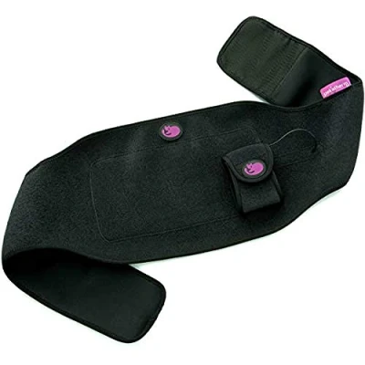Abbildung von Wärmebandage für den Rücken mit Lithium Batterie Größe 120x23 cm Hilft Gelenkschmerzen zu Lindern Farbe Schwarz Pekatherm AE806
