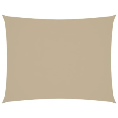 Abbildung von vidaXL Sonnensegel Wasserfest Sonnenschutz Windschutz Sonnendach UV Schutz Garten Terrasse Balkon Oxford Gewebe Rechteckig 3x6m Beige
