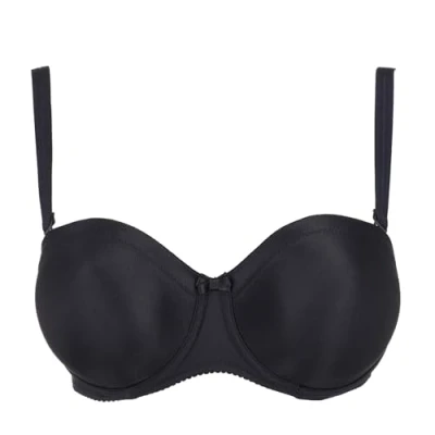 Abbildung von PrimaDonna BH Satin Non Padded Strapless Bra Schwarz C 80 Damen