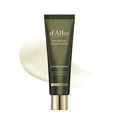 Abbildung von d&#039;alba Milde hautausgleichende vegane Creme mit italienischem weißem Trüffel, milder pH Wert, geeignet für empfindliche Haut