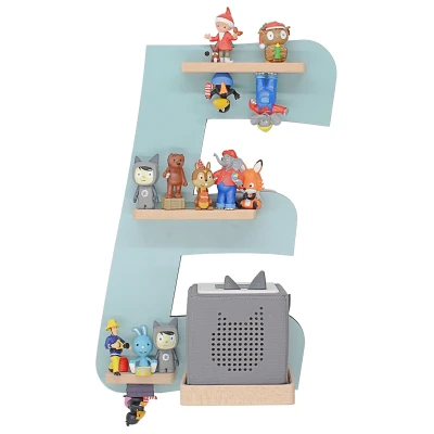 Abbildung von VCM Wandregal Holz Regal Buchstabe E für Toniebox Tonies Figuren, 1 tlg.