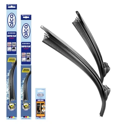 Abbildung von alca® Scheibenwischer Set passend für OPEL Astra H (03.2004 03.2010) SUPER Flat Flachbalkenwischer Frontscheibenwischer