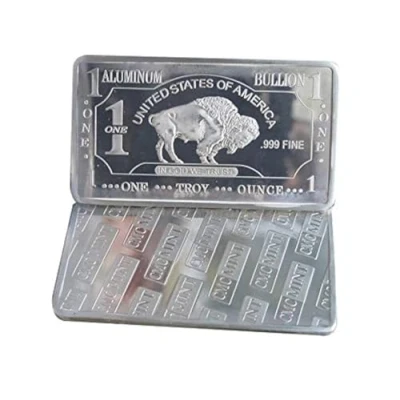 Abbildung von CMC 1 Oz Unze USA Amerikanischer Büffel .999 Rein Aluminiumbarren Al Aluminium Barren (Translated from English)